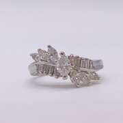 Beautiful 14kt Solid White Gold Diamond Ring
