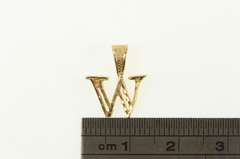 14K Yellow Gold W Diamond Cut Letter Initial Monogram Charm/Pendant
