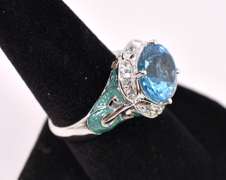 Moonstone Set In Sterling Silver Ring