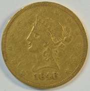 Rare 1846/5-O No Motto $10 Liberty Gold Piece