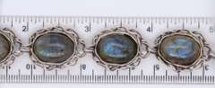Vintage 925 Sterling Silver Israel Abalone Bracelet