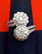 LADIES 18K WHITE GOLD COCKTAIL RING WITH 1.20 CARAT OF DIAMOND