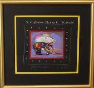 Extremely Rare original painting by Peter Max. "Super Bowl XXIX"Eagles 1995