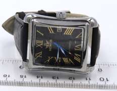 Sewor Automatic Watch with Black Leather Strap