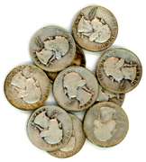 10 Assorted Silver Washington Quarters