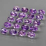 Glittering 8.43ct 6x4mm real Bolivian Amethyst set