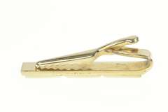 Gold Filled Carved Squared Mother of Pearl Retro Tie Bar