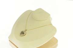 10K Yellow Gold 0.50 Ctw Pave Black & White Diamond Heart Pendant