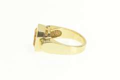 14K Yellow Gold 4.04 Ctw Golden Citrine Diamond Accent Ring