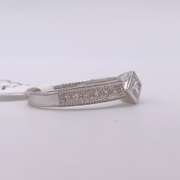 14kt Solid White Gold & Diamond Band Ring