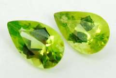 2 Pear Shaped Peridot Loose Stones
