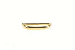18K Yellow Gold Curved Bar Simple Classic Scarf Clip