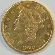 Flashy near Mint 1900-S US $20 Liberty Gold Piece. Nice