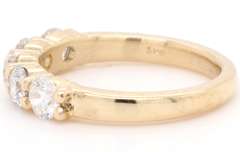 Shimmering Yellow Gold 1.51ct Round Brilliant Cut Diamond Band