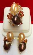 14K GOLD RING AND MATCHING EARRINGS