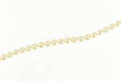 14K Yellow Gold 5.9mm Pearl Classic Simple Vintage Necklace