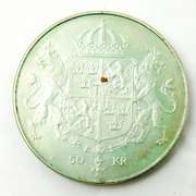 .925 Sweden 50 Kroner 1976 Coin