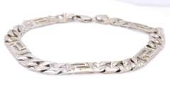 Favorite White Gold Curb Link Fancy Bracelet