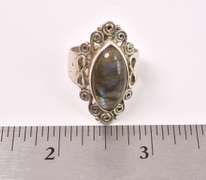 Blue Topaz Set In Sterling Silver