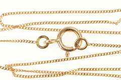 10K Rose Gold 0.6mm Cable Chain Simple Link Necklace