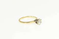 14K Yellow Gold 0.75 Ct Diamond Solitaire Classic Engagement Ring