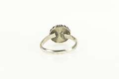 Sterling Silver Round Turquoise Twist Trim Southwestern Ring