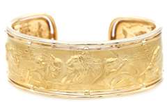 Carrera Carrera Lion Life Cuff Bracelet in 18K W/Box and Card