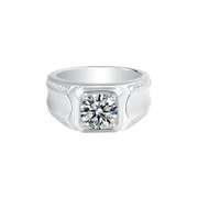 Men's Sparkling 2 Ct Fire Moissanite Ring