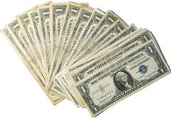 20 Various 1957 Series $1 Silver Certificates