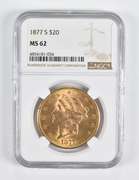 MS62 1877-S $20 Liberty Head Gold Double Eagle NGC