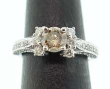 14K WHITE GOLD LADIES DIAMOND ENGAGEMENT RING