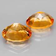 High fire 6.28ct golden yellow Citrine pair