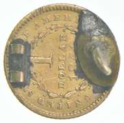 1851 $1 Gold Dollar Love Token R C G