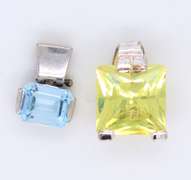 Lot of 2 Vintage 925 Sterling Silver Pendants