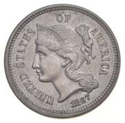 1867 Nickel Three-Cent Piece