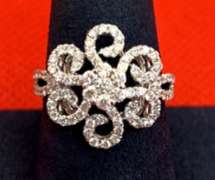 DAZZLING 18K WHITE GOLD RING WITH 1.15 CARAT OF DIAMOND