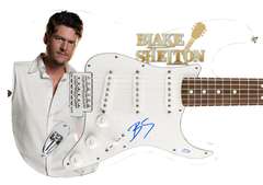 Blake Shelton Autographed Signed Photo Graphics Guitar ACOA