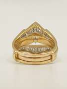14kt Solid Yellow Gold, CZ, & Diamond Ring