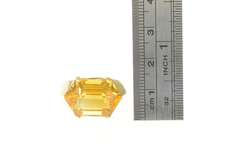 14K Yellow Gold Navette Citrine Retro Fancy Solitaire Cocktail Ring