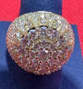 MENS 14K YELLOW GOLD AND 5.00 CARATS DIAMOND RING