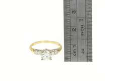 14K Yellow Gold 0.80 Ctw 1940's Diamond Classic Engagement Ring