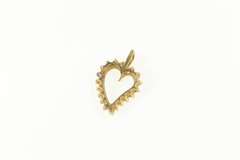 14K Yellow Gold 0.25 Ctw Classic Diamond Heart Love Symbol Pendant