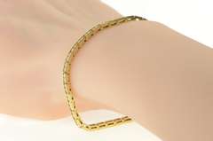 14K Yellow Gold 1.80 Ctw Squared Diamond Classic Tennis Bracelet