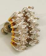 Sparkly 14kt Solid Yellow & White Gold CZ Earrings