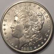 1883-CC Morgan Silver Dollar Lustrous BU