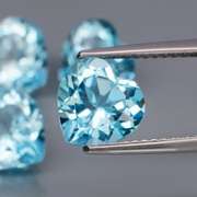 Heart cut! 8.84ct 4 piece sky blue Topaz set