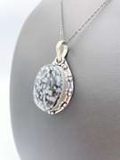 ❄ Snowflake Obsidian in Tibetan Beaded Silver Pendant ❄