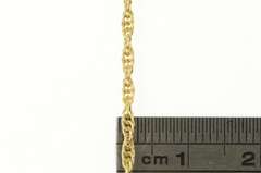 14K Yellow Gold 1.8mm Rolling Rope Chain Woven Classic Link Necklace