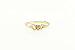 14K Yellow Gold Two Tone Heart Love Symbol Black Hills Ring