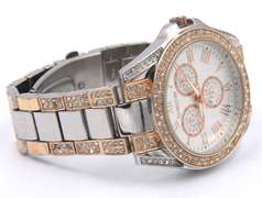 Bebe Rhinestone Chronograph Watch